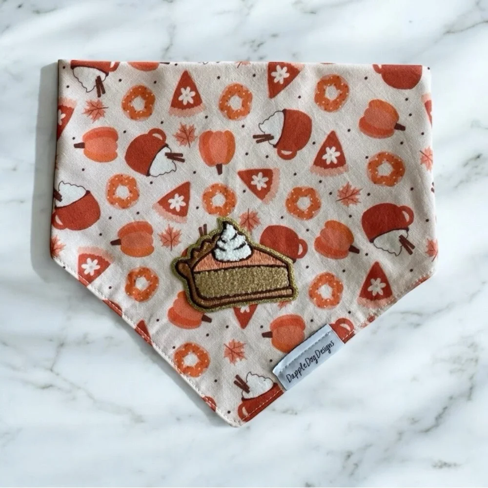 DOG Bandana - Pumpkin Spice Everything- Size L Large
